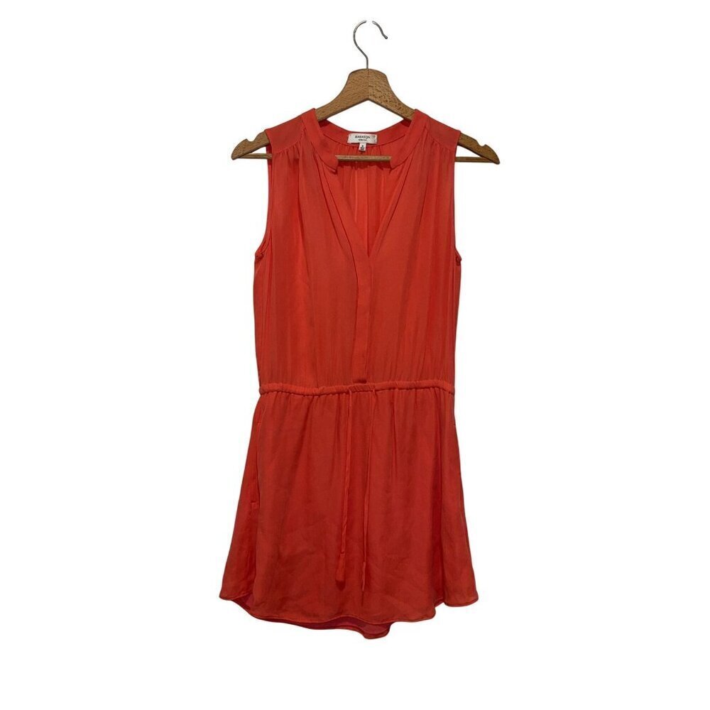 Babaton Aritzia Coral Sleeveless Silk Mini Dress XS Lightweight & Elegant
